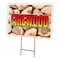 Signmission Firewood Yard Sign & Stake outdoor plastic coroplast window, C-2436 Firewood C-2436 Firewood - alternate 1